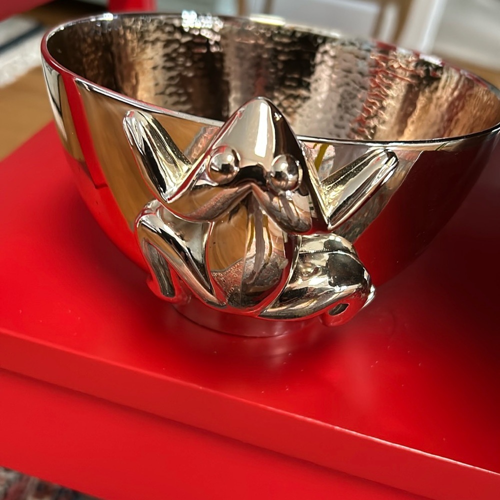 Silver Plated Frog Bowl by Corey Bulpitt